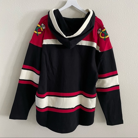 SOLD Chicago Blackhawks Superior '47 Lacer Heavy Fleece Hoodie NHL Size L Men - Picture 8 of 12